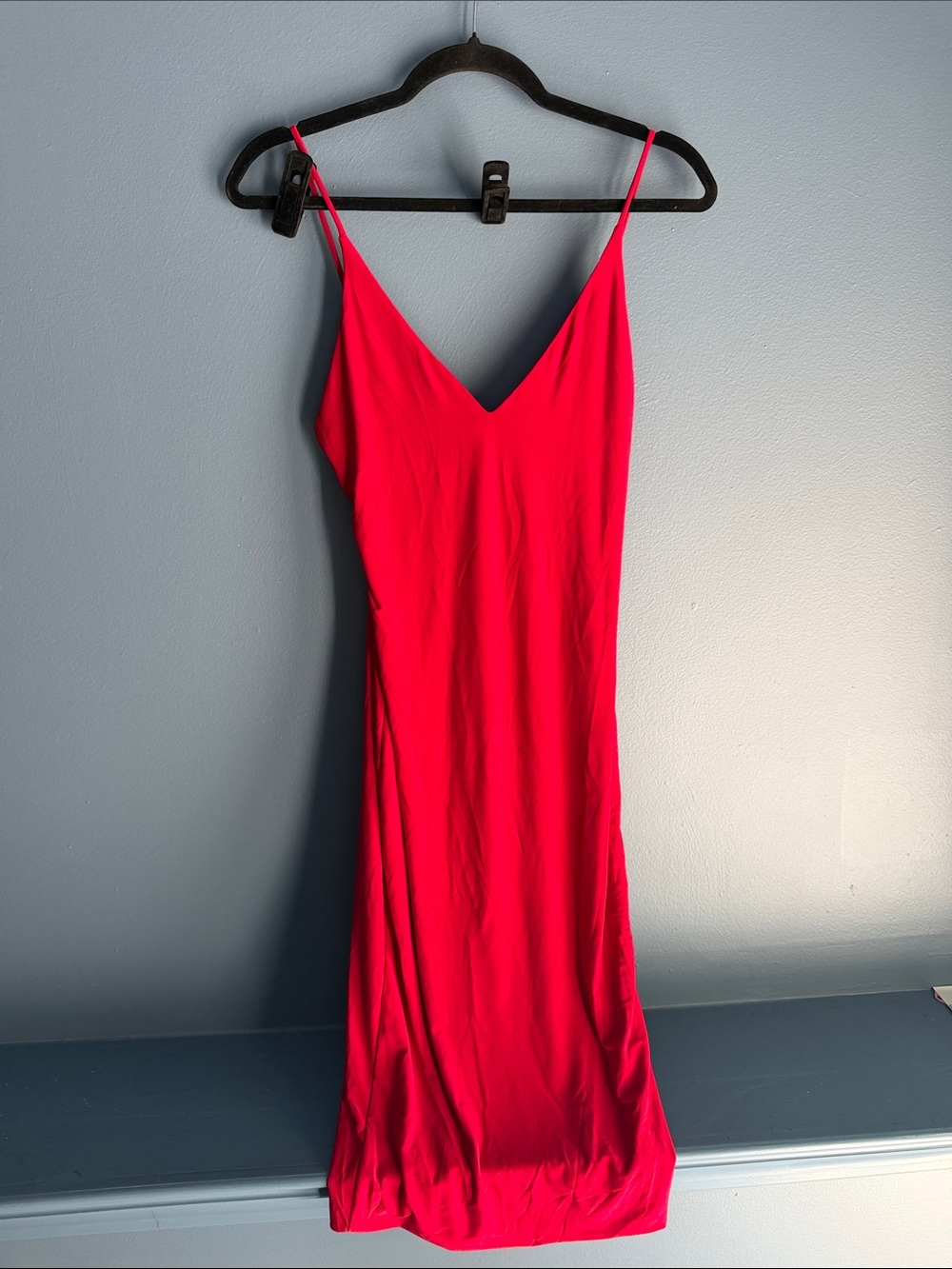 Fashion Nova Red Slip Midi Dress